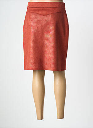 Jupe mi-longue stretch rouge GUY DUBOUIS femme