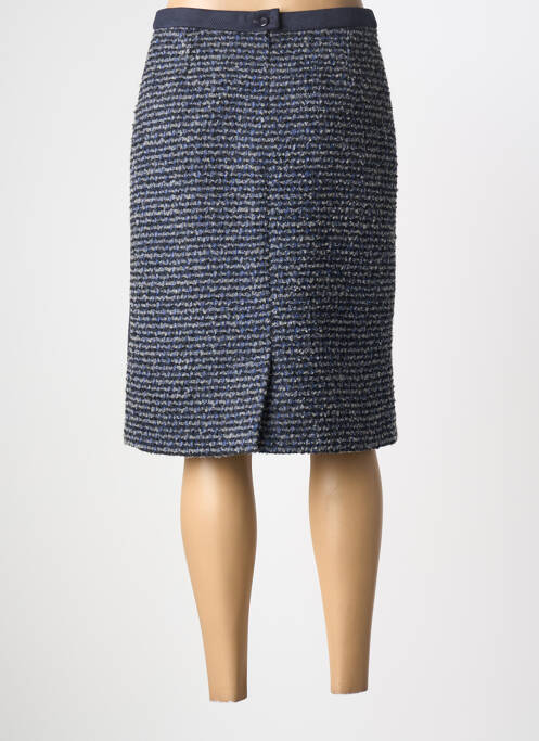 Jupe mi-longue bleu GUY DUBOUIS femme