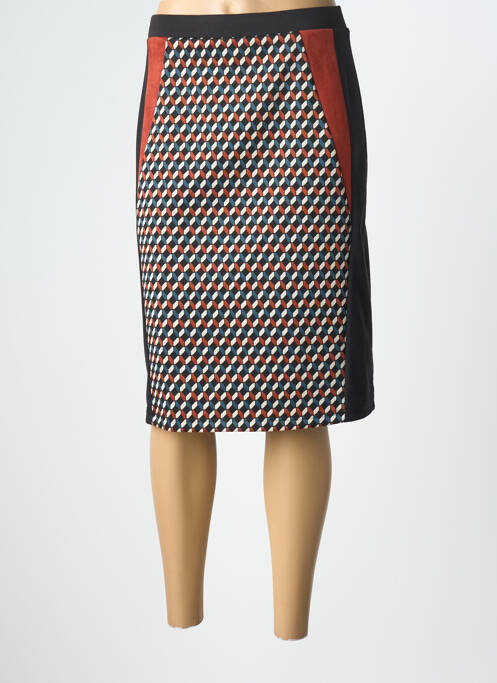 Jupe mi-longue noir GUY DUBOUIS femme