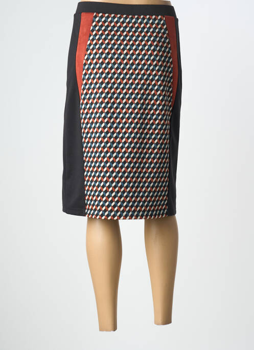 Jupe mi-longue noir GUY DUBOUIS femme