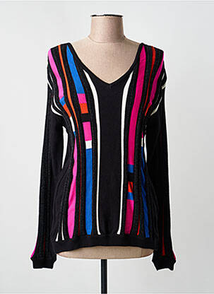 Pull coupe cintrée manches longues noir MERI & ESCA femme