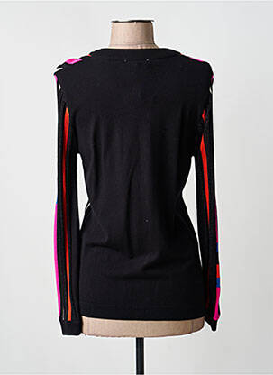 Gilet manches longues col rond noir GUY DUBOUIS femme