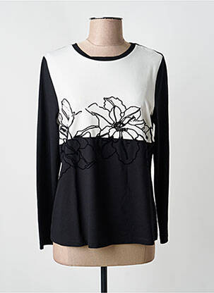 T-shirt manches longues manches longues noir GUY DUBOUIS femme