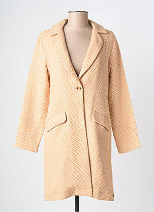 Manteau long coupe cintrée sans capuche beige SURKANA femme
