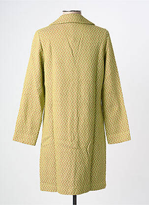 Manteau long coupe cintrée sans capuche vert SURKANA femme