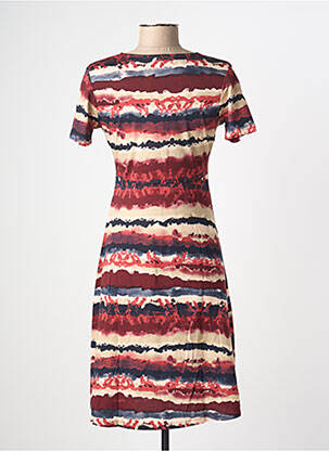 Robe mi-longue manches courtes manches courtes rouge SURKANA femme