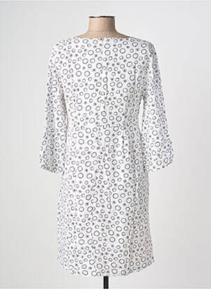 Robe courte fermeture zippée au dos manches longues blanc SURKANA femme