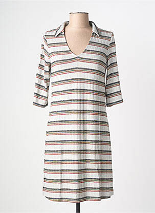 Robe courte manches 3/4 manches 3/4 gris SURKANA femme