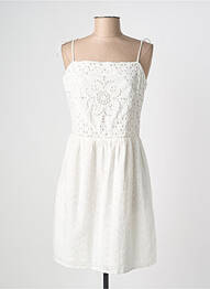 Robe courte coupe cintrée fines bretelles blanc LEVIS femme