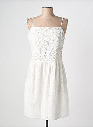 Robe courte coupe cintrée fines bretelles blanc LEVIS femme