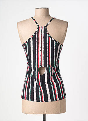 Top coupe cintrée fines bretelles noir SURKANA femme