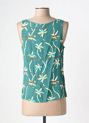 Top coupe fluide sans manche vert SURKANA femme