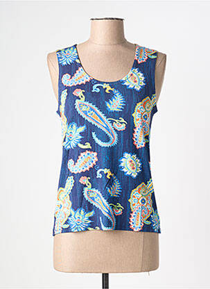 Débardeur stretch sans manche bleu SURKANA femme