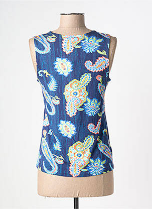 Débardeur stretch sans manche bleu SURKANA femme
