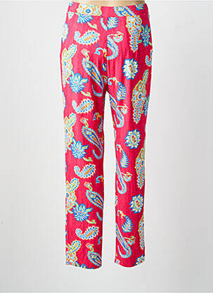 Pantalon droit stretch taille normale rose SURKANA femme