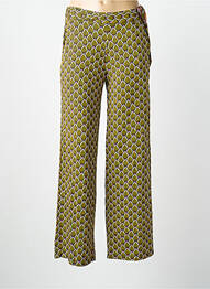 Pantalon droit stretch taille normale vert SURKANA femme