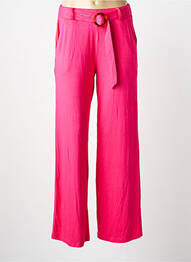 Pantalon droit stretch taille normale rose SURKANA femme
