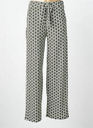 Pantalon droit tissage crêpe taille normale vert SURKANA femme