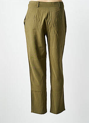Pantalon slim tissage popeline taille normale vert SURKANA femme