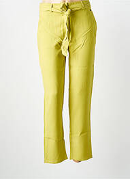 Pantalon slim tissage popeline taille normale vert clair SURKANA femme