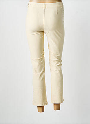 Pantalon 7/8 fermeture zippée sous rabat boutonné taille normale beige SURKANA femme