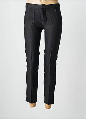 Pantalon 7/8 fermeture zippée sous rabat boutonné taille normale noir SURKANA femme