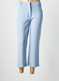 Pantalon chino fermeture zippée sous rabat boutonné taille normale bleu SURKANA femme