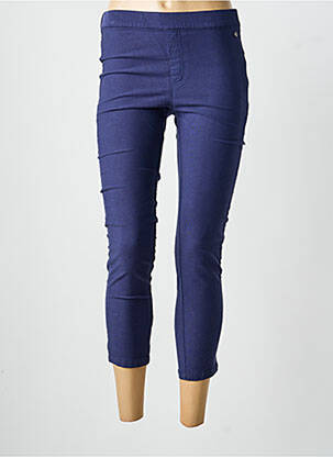 Pantacourt stretch taille normale bleu SURKANA femme