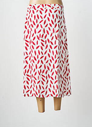 Jupe longue coupe fluide rouge SURKANA femme