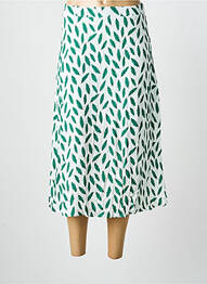 Jupe longue tissage crêpe vert SURKANA femme