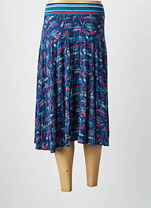 Jupe mi-longue stretch bleu SURKANA femme