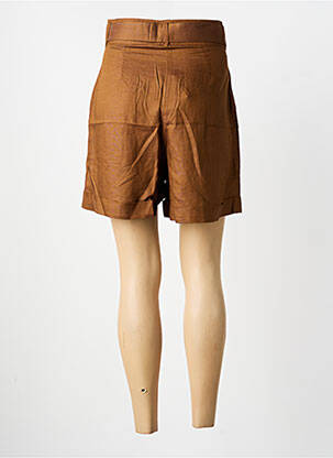 Short fermeture zippée sous rabat boutonné taille normale marron SURKANA femme