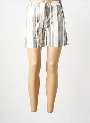 Short fermeture zippée sous rabat boutonné taille normale beige SURKANA femme