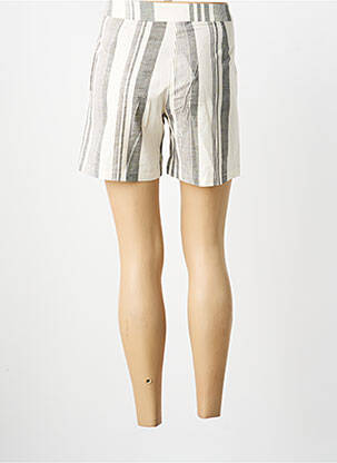 Short fermeture zippée sous rabat boutonné taille normale beige SURKANA femme