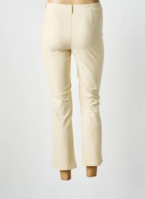 Pantalon 7/8 fermeture zippée sous rabat boutonné taille normale beige SURKANA femme