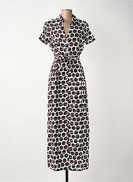 Robe longue manches courtes manches courtes marron SURKANA femme