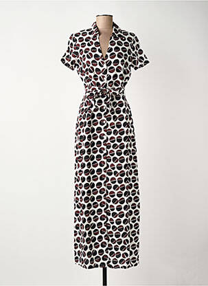Robe longue manches courtes manches courtes marron SURKANA femme