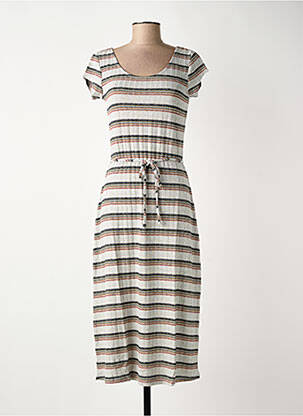 Robe mi-longue manches courtes manches courtes gris SURKANA femme