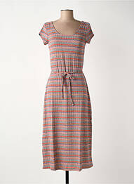 Robe mi-longue manches courtes manches courtes rouge SURKANA femme