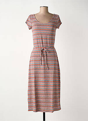Robe mi-longue manches courtes manches courtes rouge SURKANA femme