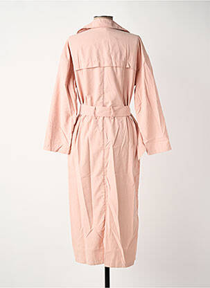 Trench tissage popeline sans capuche rose SURKANA femme