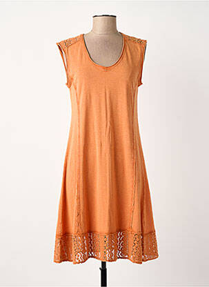 Robe mi-longue sans manche sans manche orange SURKANA femme