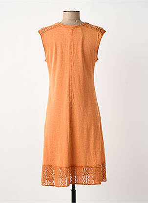 Robe mi-longue sans manche sans manche orange SURKANA femme
