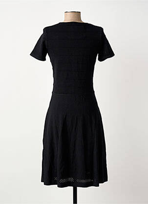 Robe mi-longue manches courtes manches courtes noir SURKANA femme