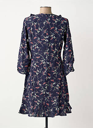 Robe courte manches 3/4 manches 3/4 bleu SURKANA femme