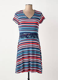 Robe courte manches courtes manches courtes bleu SURKANA femme
