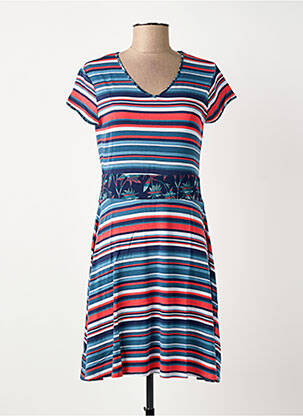 Robe courte manches courtes manches courtes bleu SURKANA femme