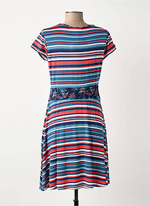 Robe courte manches courtes manches courtes bleu SURKANA femme