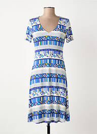 Robe courte manches courtes manches courtes bleu SURKANA femme