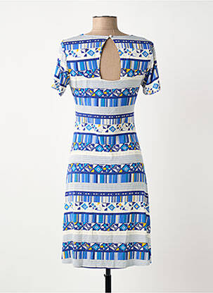 Robe courte manches courtes manches courtes bleu SURKANA femme